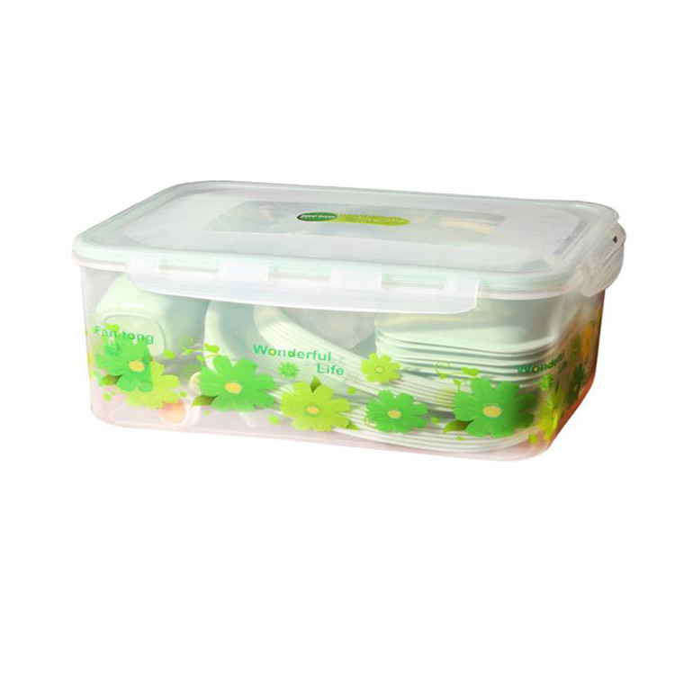 سبد پیک نیک 56 پارچه کاوه پلاست مدل گلدار