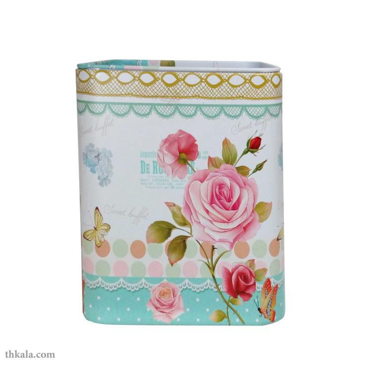 جای دستمال کاغذی فلزی مدل گل