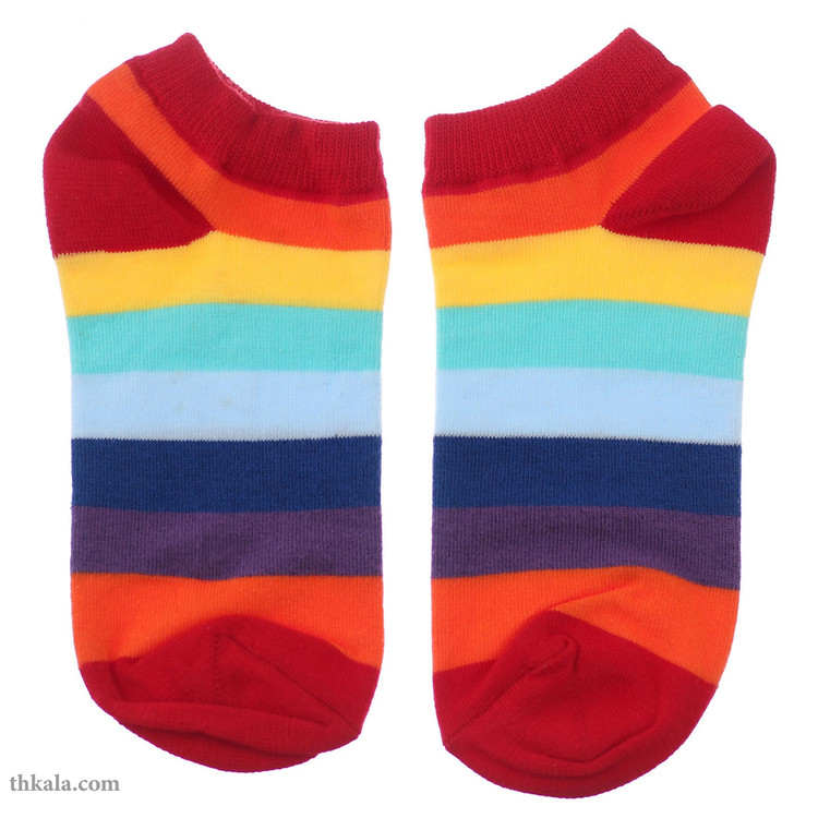 جوراب زنانه مدل رنگین کمان