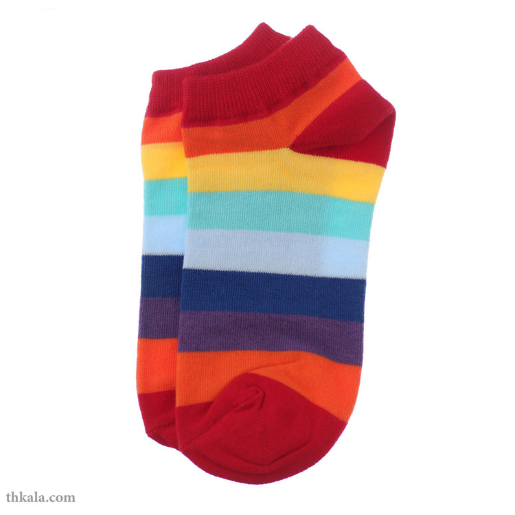 جوراب زنانه مدل رنگین کمان