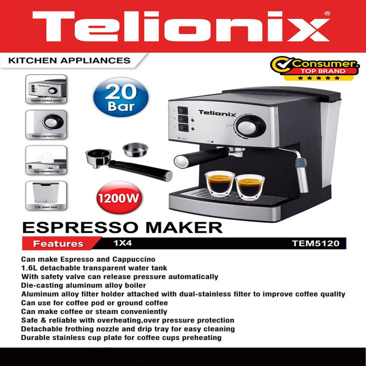 اسپرسو ساز تلیونیکس مدل TEM5120