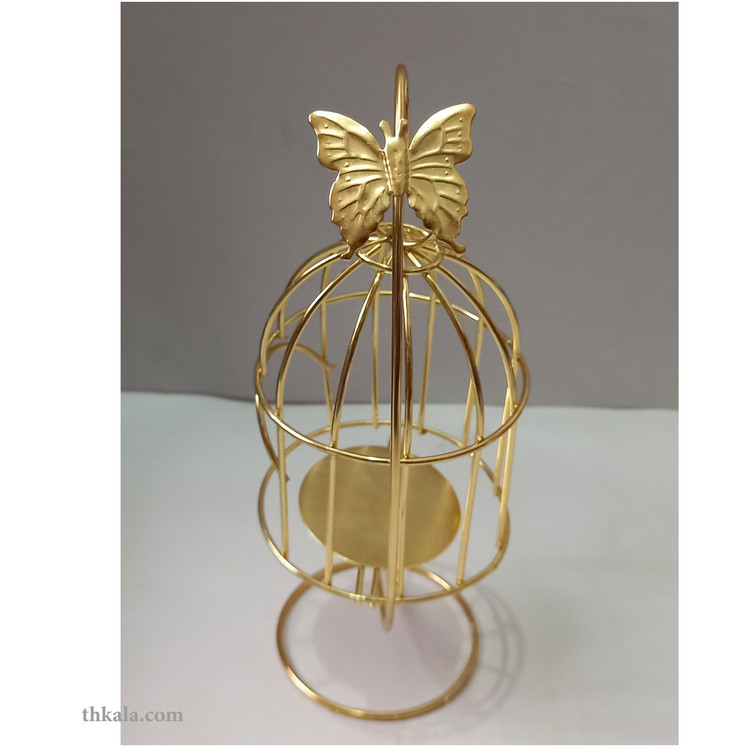 جاشمعی فلزی آویز طرح قفس