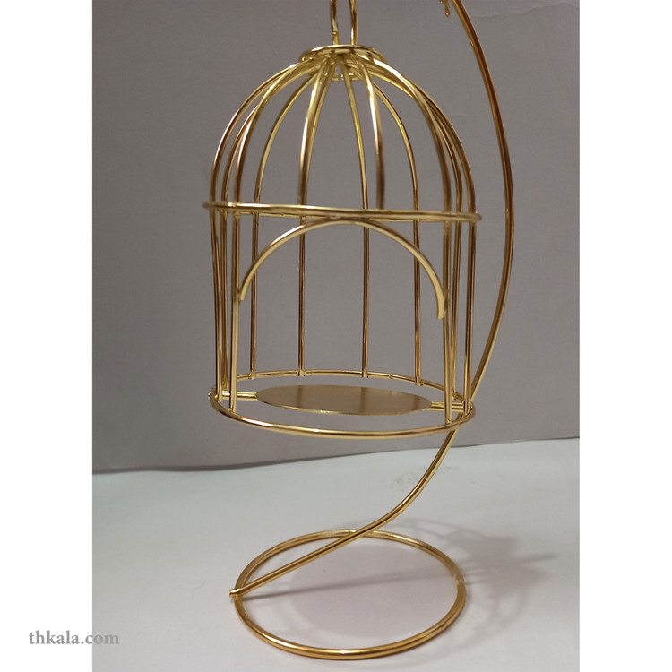 جاشمعی فلزی آویز طرح قفس